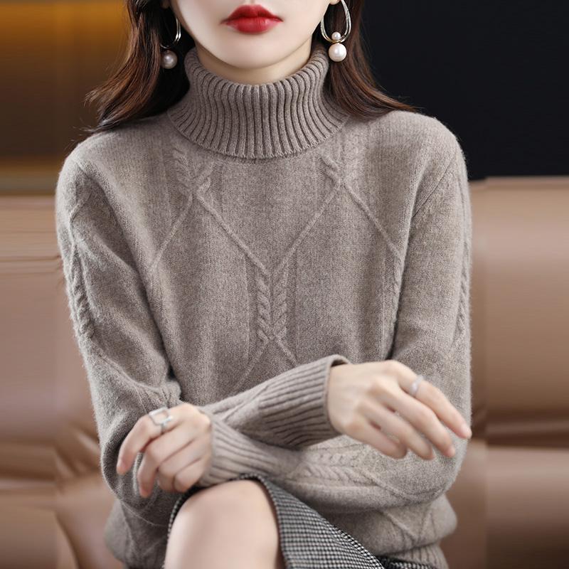 Женский кашемировый свитер Qinghe кашемир 30% кашемир 70% шерсть осенне-зимний кашемировый толстый пуловер мягкий и теплый