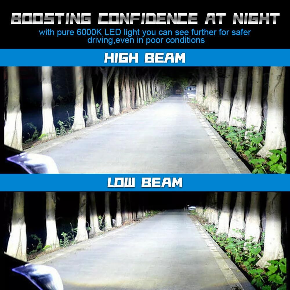 Подходит для Ford F250 F350 F450 F550 Super Duty 2005- Светодиодные лампы для фар, 9008 +H13 Светодиодные лампы дальнего и ближнего света+9145 Лампы противотуманного света,500% Яркость,