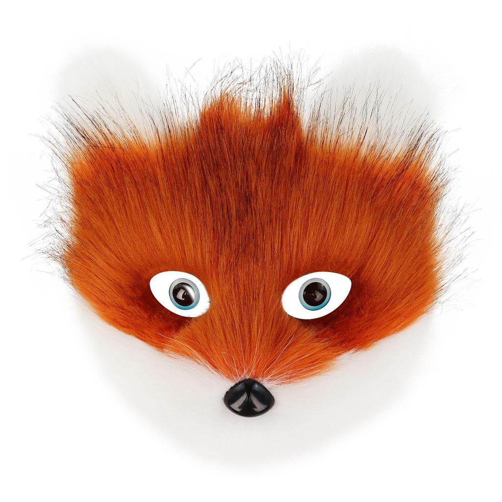 Halloween series anti-fox fur cat fox half face mask with eyes cosplay cat face mask accessories