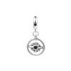 2022 Valentines Gift 925 Sterling Silver Spinning Compass Dangle Charm Fits Europe Bracelets Woman DIY Beads for Jewelry Making