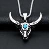 Vintage 316L Stainless Steel Bull Head Pendant Necklace for Men Women Hip Hop Fashion Animal Punk Jewelry Amulet Gifts Wholesale