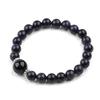 [K1183] - Дизайнерский браслет «Минералия» темно-синего цвета.