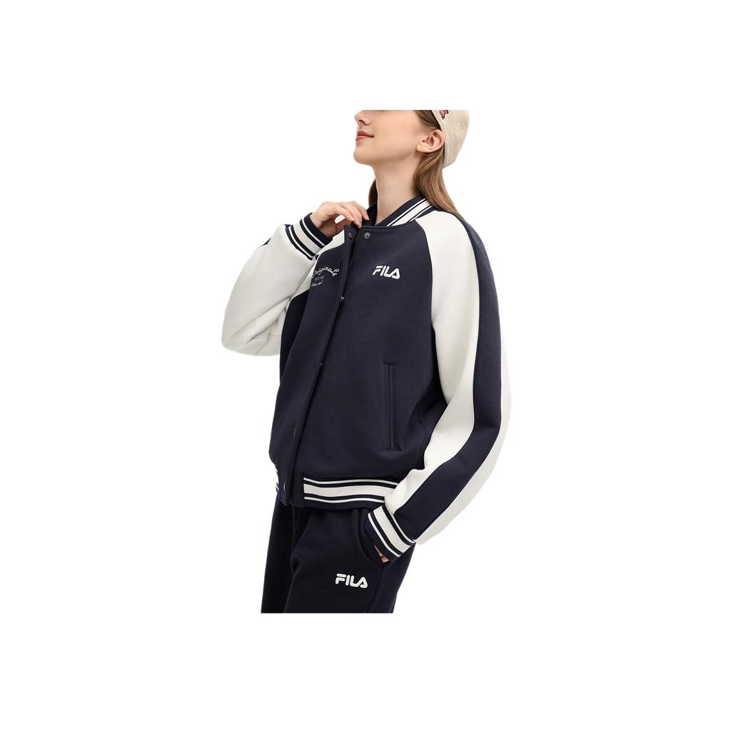 Fila Оригинальная модная универсальная удобная бейсбольная куртка Женские куртки Secret-Mirror-Blue F11W519505FDB