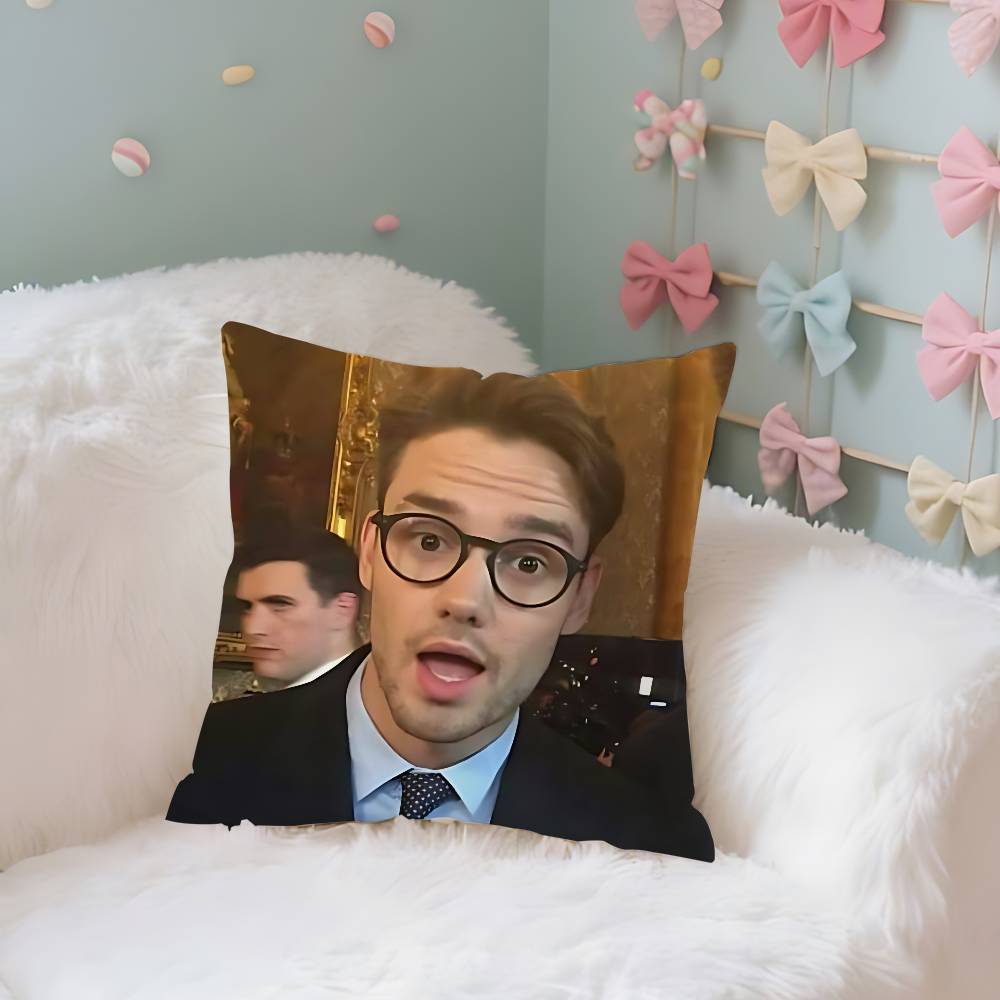 Наволочка для подушки с изображением певца L-Лиама Пейна, чехол для подушки, мягкая, милая, для дивана, автомобиля, полиэстер, на молнии