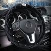 Зимний чехол на руль автомобиля Diamond Crystal Crown Plush Fur Steering-Roll Cases Auto Interior Accessories For Women Girls