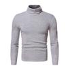 Men Fall Winter Top High Collar Neck Protection Solid Color Slim Fit Thick Warm Soft Pullover Long Sleeve Men Bottoming Top