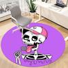 1pc Skelton Candy Office Round Area Rug, Under Office Chairs Bedroom Living Room Home Decor, Room Deco, Available in Various Sizes