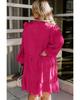 Azura Exchange Rose Plus Size Ruffled Bubble Sleeve Dress