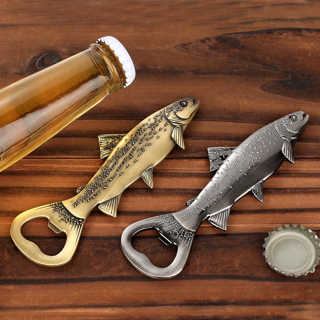 Vintage Metal Trout Fish Beer Bottle Opener Bar Tool Decorative Bottle Opener for Home Bar Unique Gift for Fishing Enthusiasts 5