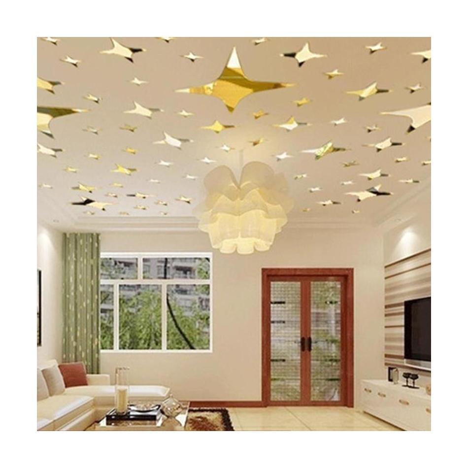 1 шт. 3D наклейка на стену акриловая в форме звезды зеркальный эффект популярный домашний декор наклейки наклейки домашнее украшение