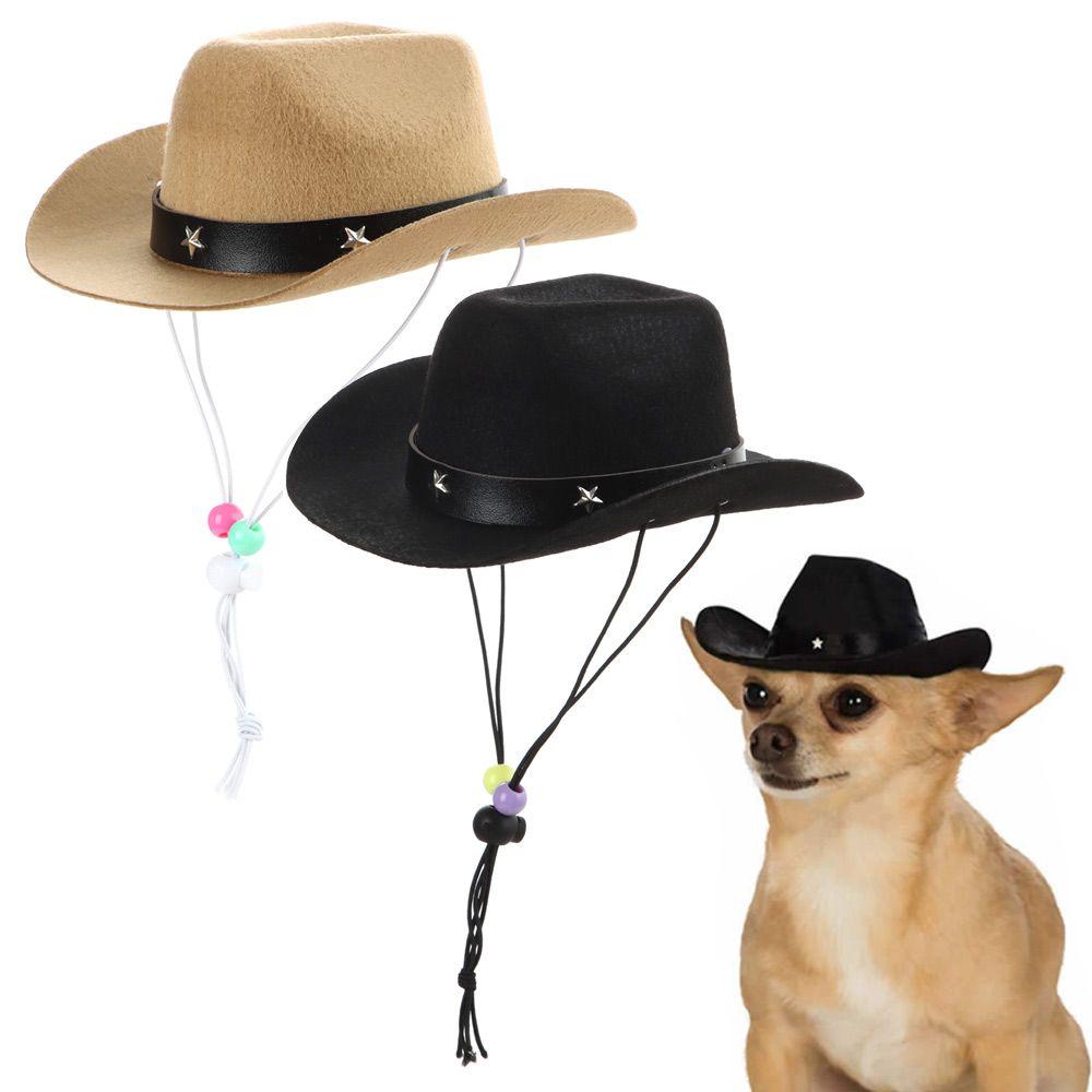 Outdoor Adjustable Pet Accessories Dogs Cats Headwear Pet Dog Hat Cowboy Hats Dogs Cat Caps