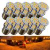 Откройте для себя ветры Super Bright S25 G18 Одноконтактные 12В 24В Совместимые для автомобилей и 3014 54SMD Светодиодные лампы Янтарные 10 шт. Мотоциклы, Грузовики!