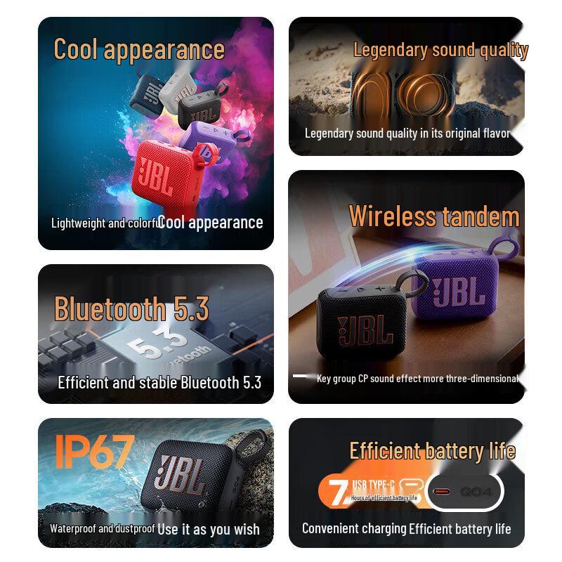 JBL GO4 Portable Bluetooth Speaker