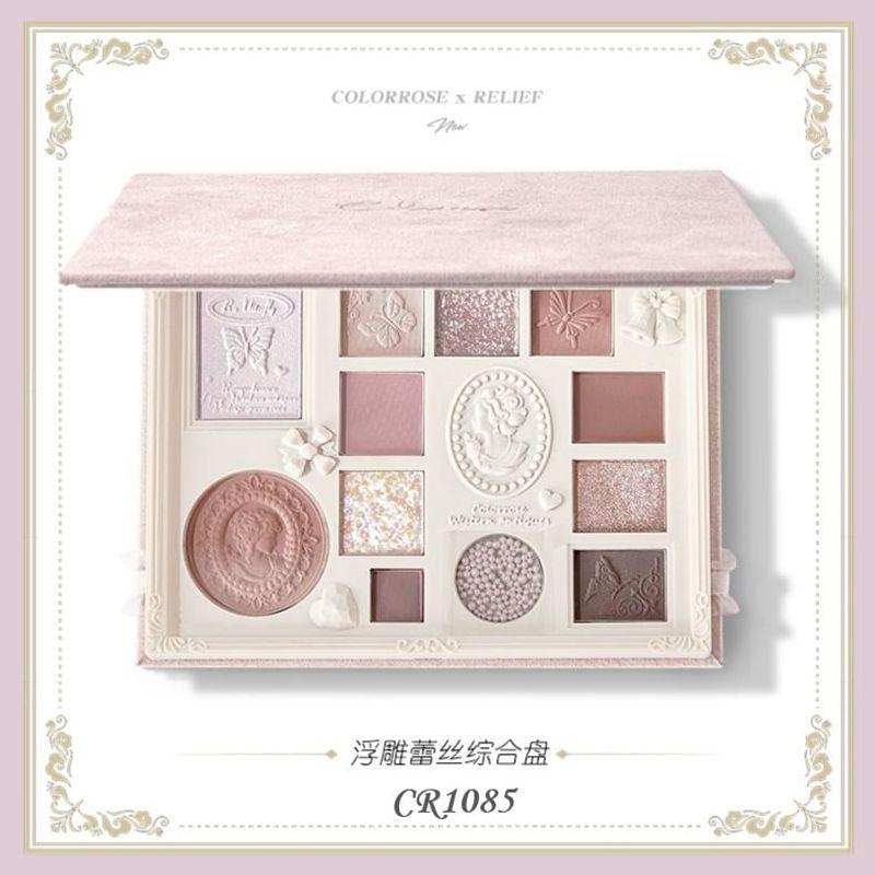 COLORROSE - Западная антикварная палетка для макияжа с тиснением под кружево - 4 типа