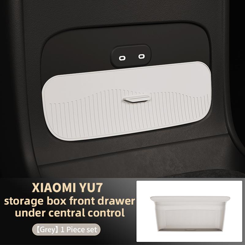 Custom Silicone Storage Box Cover For Xiaomi Yu7 2025 2026 Storage Box Center Hidden Box Sunglasses Holders Organizer Interior