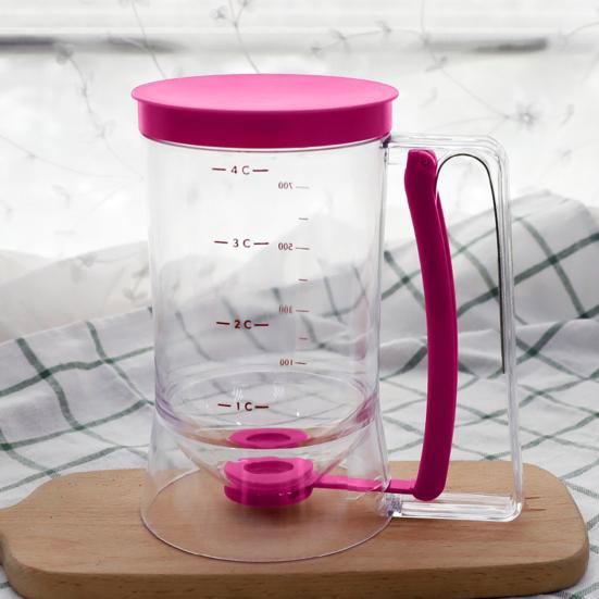 Диспенсер для теста для блинов Не содержит бисфенол А Герметичная конструкция Легко чистить Точные линии измерения Эргономичная ручка Кухонная утварь