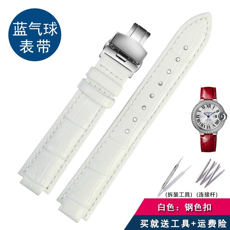 Для мужских часов Cartier из натуральной кожи с женской часовой цепочкой, синяя пряжка-балон, выпуклая коровья кожаная мужская часовая цепочка