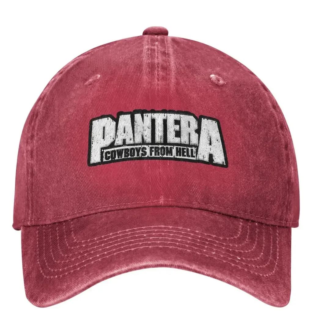Pantera Cowboys From Hell Рок-группа Наряд Мужчины Женщины Бейсболка Потертые Выстиранные Кепки Шляпа Ретро Для улицы Летняя Кепка Snapback
