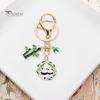 Новогодний брелок с пандой, бамбуковый венок, кулон, полированный зажим для омара, легкая сумка через плечо, школьный ранец, украшение, кулон, брелок
