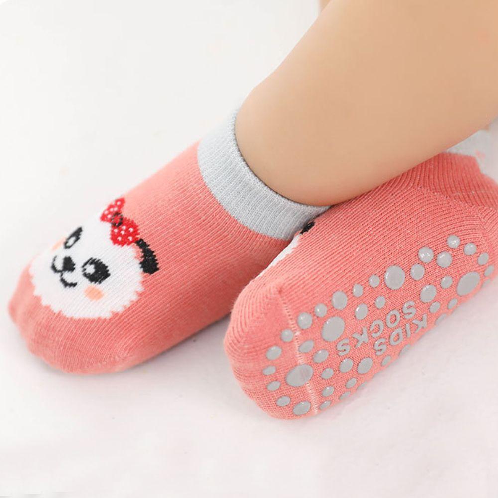 3 Pairs/Set Cartoon Animal Pattern Floor Socks Breathable Kids Step Socks Kids Cotton Socks