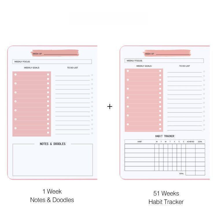 «Еженедельный план самодисциплины»: 52-недельный дневник с перфокартами