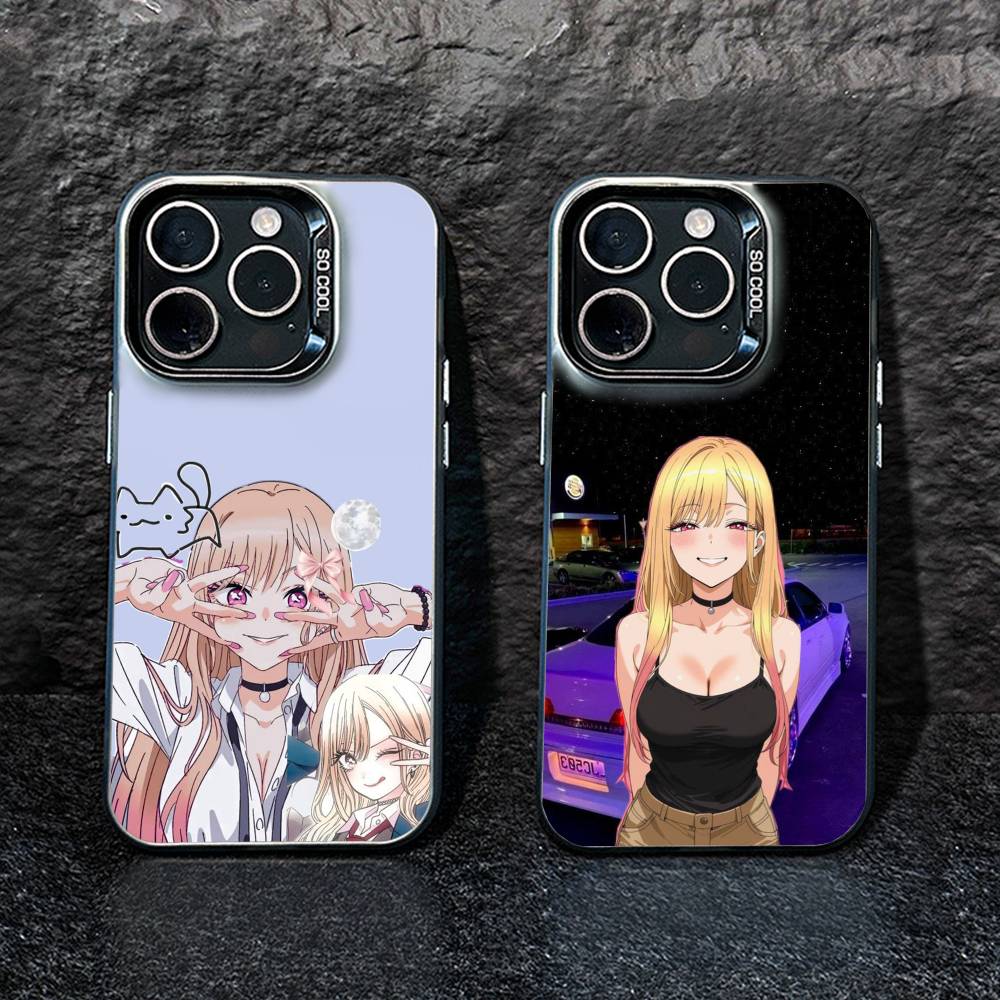 Чехол для телефона T-Darling Марин Китагава, красочный, серебристый, для iPhone 16 17 15 14 12 13 Pro Max, черный цвет, противоударный