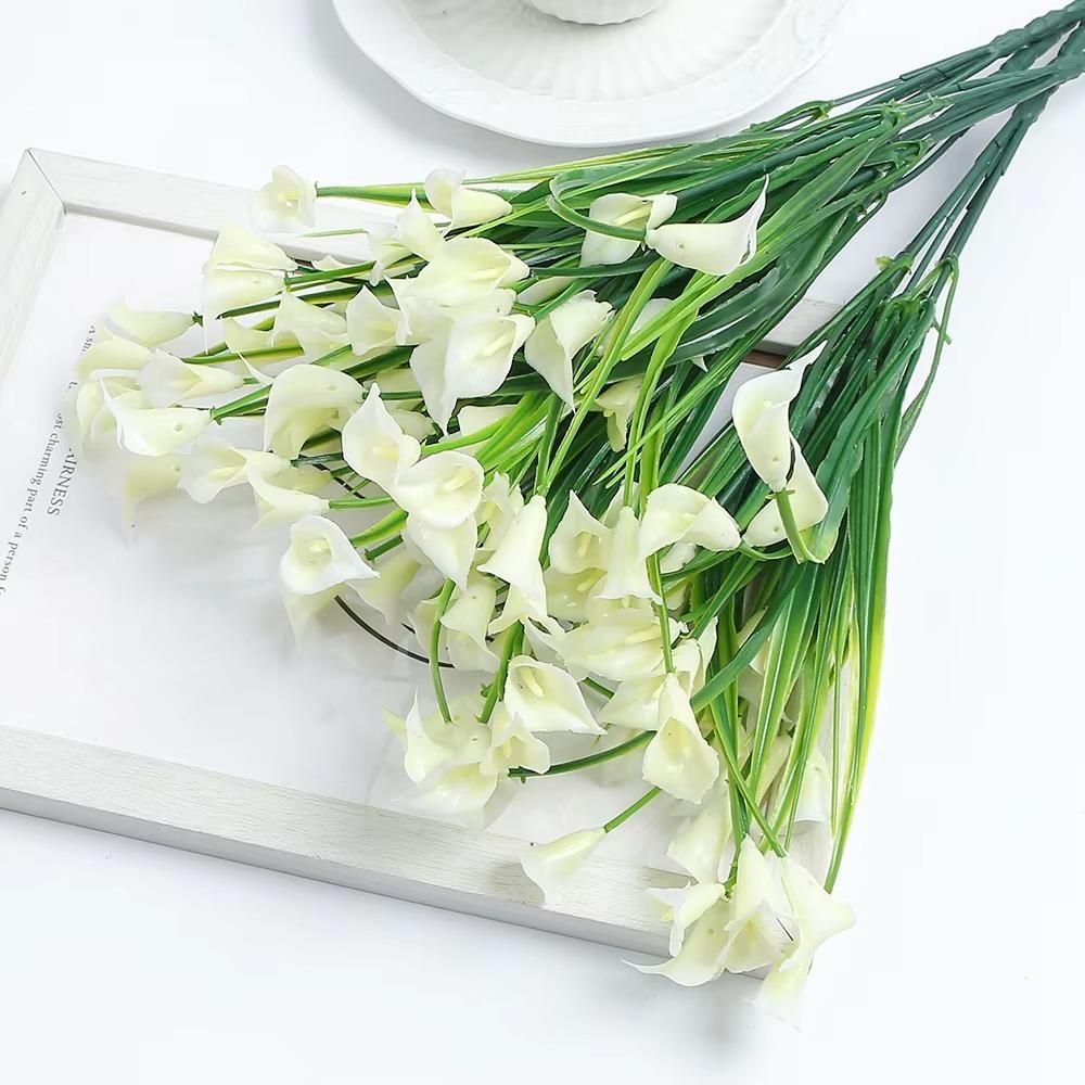 1/2/5Pcss Plastic Calla Lily Artificial Flowers 33cm Fake Plant New Fake Flowers Indoor Decor