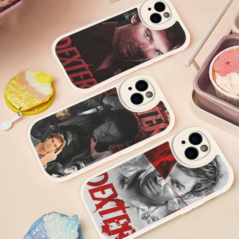 Movie D-Dexter Phone Case For IPhone 16 15 14 13 12 11 Pro Max Plus 16E Soft Leather Cover