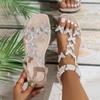 Fashion Flat Butterfly Sandals for Women Summer 2024 Comfortable Golden PVC Luxury Shoes Elegant Sandals