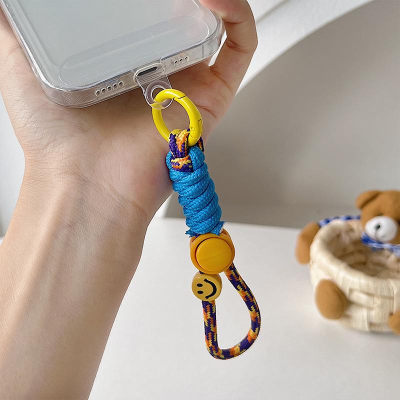 Fashion Keyring Creative Braided Lanyard Keychain For Phone Case Women Anti Lost Knot Rope Strap Car Key Chains Diy Accessories