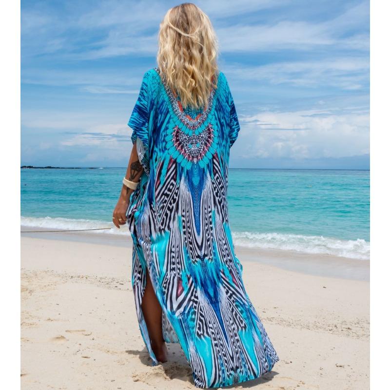 Женская мода лето весна леопардовый принт рукава 1/2 V-образный вырез свободная талия повседневные платья