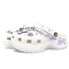 Crocs Classic Platform Clog BNK Purple Galaxy Dream Butterfly French Girly Sweet Cool Gift Box Hole Shoes Women's White