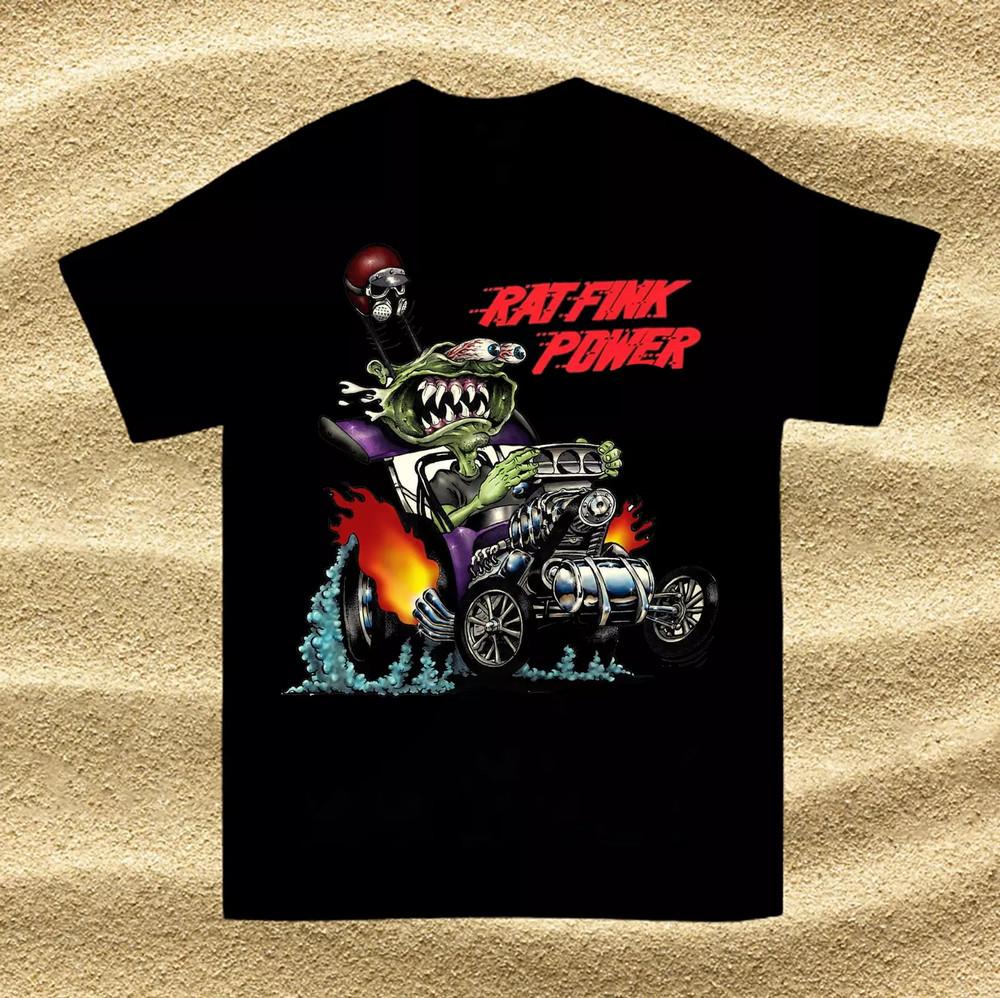 Футболка Ed Roth Rat Fink Rat Fink Power Полный размер S-4XL
