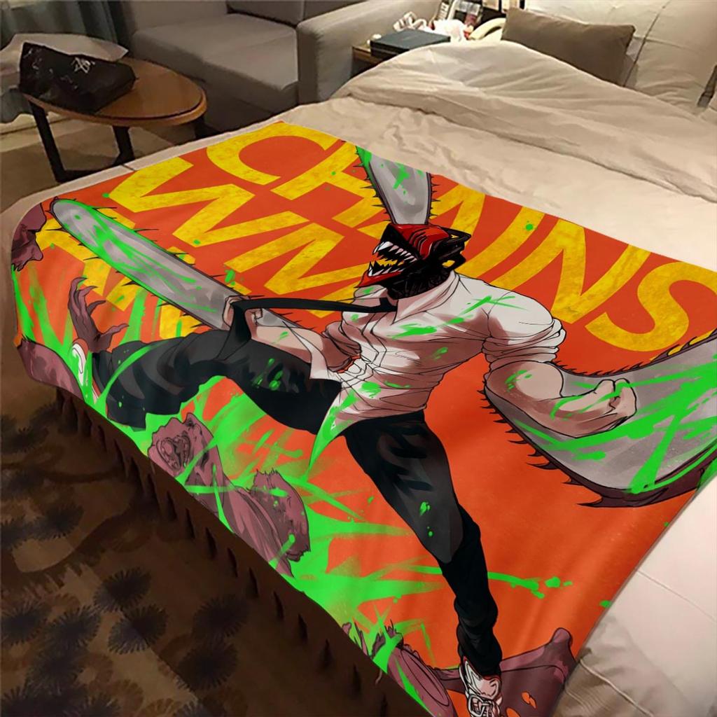 Одеяло с изображением бензопилы, Makima Pochita, фланелевое одеяло с изображением персонажа, удобное теплое одеяло, подарок для друга семьи