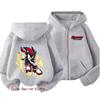 Boys Hoodie Zip Up Hedgehog Girls Fall Hooded Jacket Zip Sonic Autumn Shadow Pullover Casual Hoodie Size 100-160