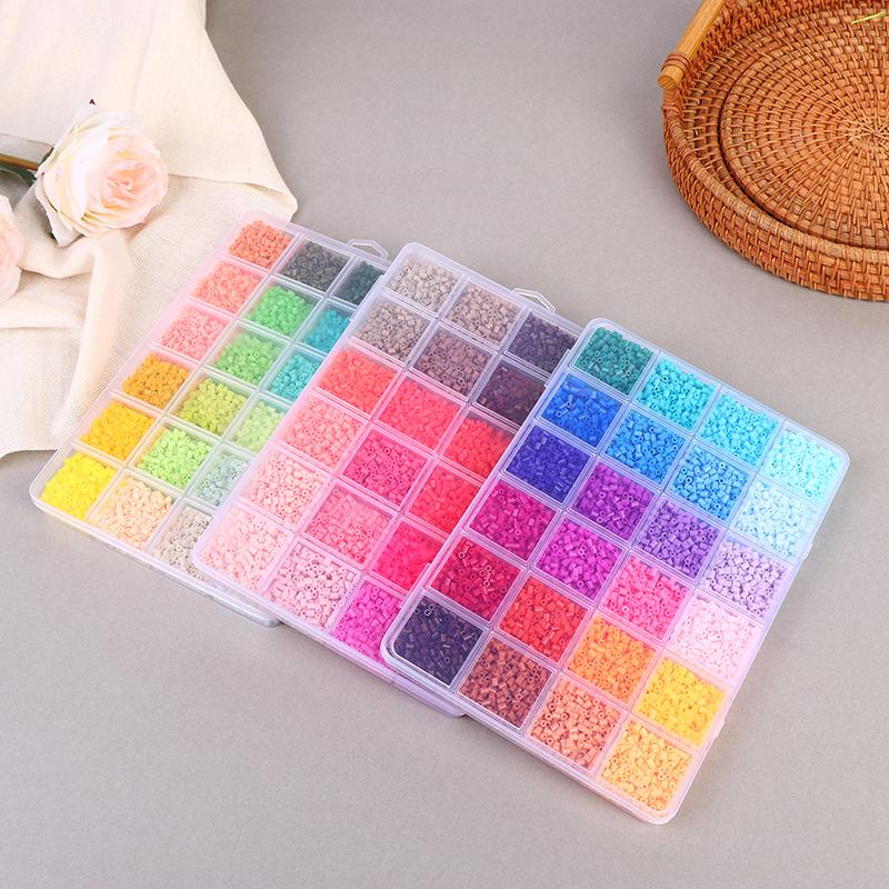 24 цвета/набор. Каждая ячейка содержит 400 шт. Мини-бусин, Термобусин, Бусин для мозаики Для детей DIY Высококачественные Мозаики Ручная работа Подарок Игрушка