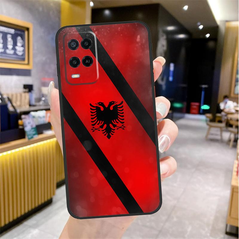 Албания Албанцы Чехол с флагом для Oppo A74 A54 A94 A78 A98 A18 A60 A80 A40 A38 A58 A96 A76 A16 A15 A17 A57 A77 A5 Pro