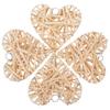 4pcs Willow Woven Heart-Shaped Pendant 15Cm Rattan Hanging Decor For Valentine'S Day Wedding Party Festival Showcase Decoration