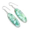 Натуральный Хризопраз Серебряные Серьги 925 пробы 2,21" AEE-10705