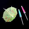 50Pcs Mixed Color Mini Umbrellas Parasol Snack Cocktail Party Pick Decoration ADM