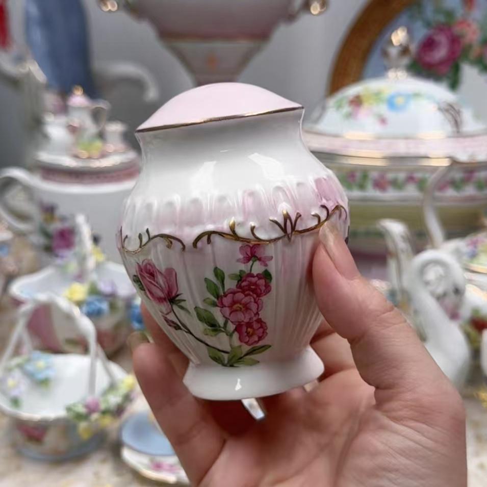 Ceramics Flower Jewelry Storage Box Vase Teapot Flower Basket Jewelry Case Storage Jewelry Organizer Display Home Decor Ornament