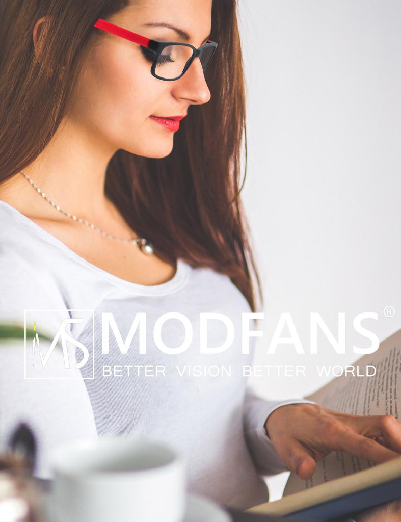 MODFANS Очки для чтения Мужские очки для чтения Классическая квадратная оправа Пружинные шарниры Легкие удобные очки для чтения Женские очки