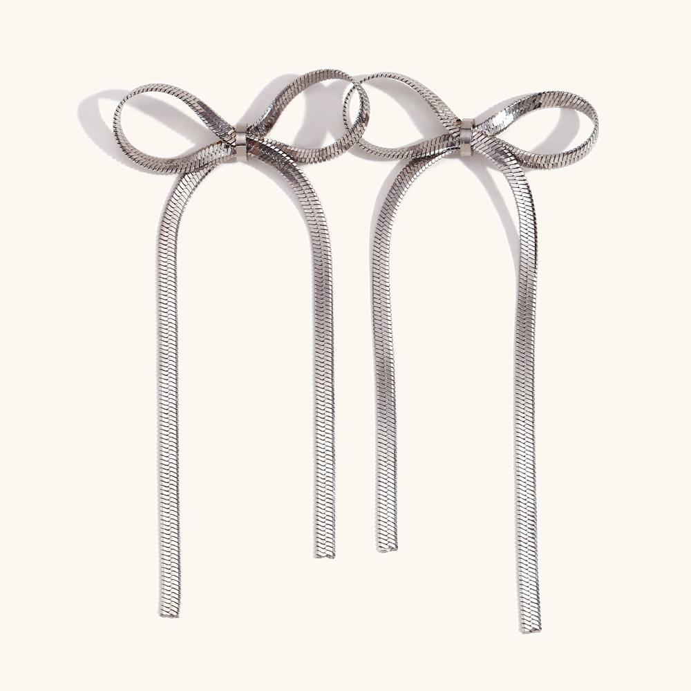 Bow versatile ins cold wind bracelet women's niche design sense light luxury simple pendant necklace