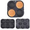Non-stick Hamburger Bun Mold 4/6/8 Cavity Burger Bun Maker Reusable Baking Tray Sandwich