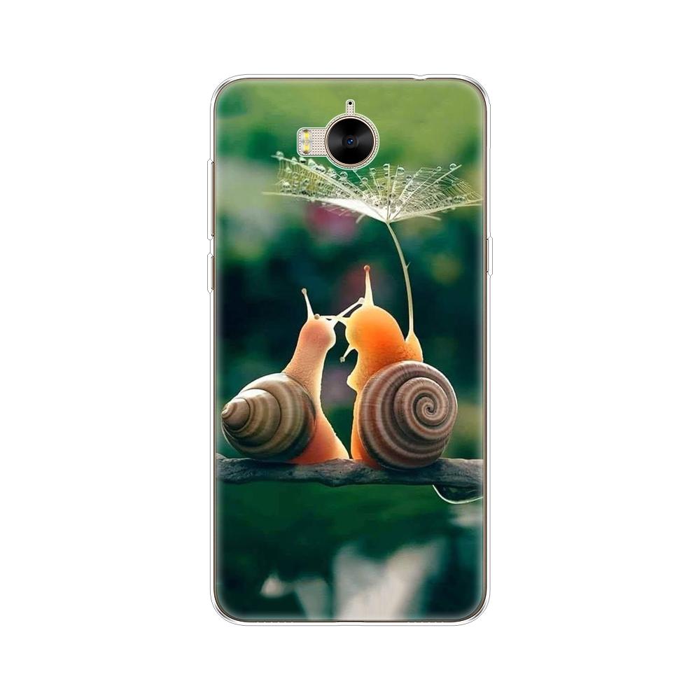 Чехол для телефона для huawei Y6 2017/Y5 2017, мягкая силиконовая задняя крышка из ТПУ, 360, полная защитная печать, прозрачный чехол