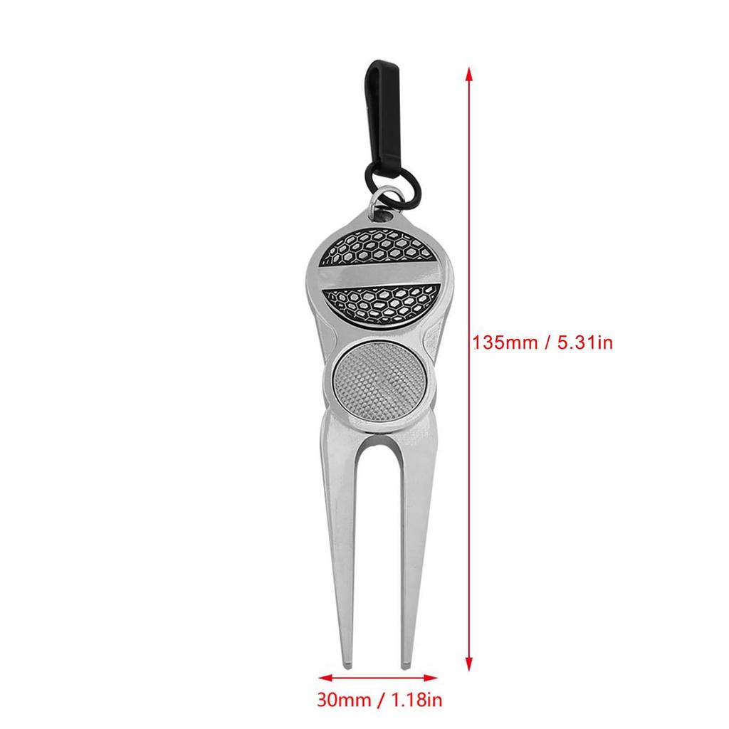Портативный инструмент Divot Tool Вилка для паттинг-грина с маркером мяча