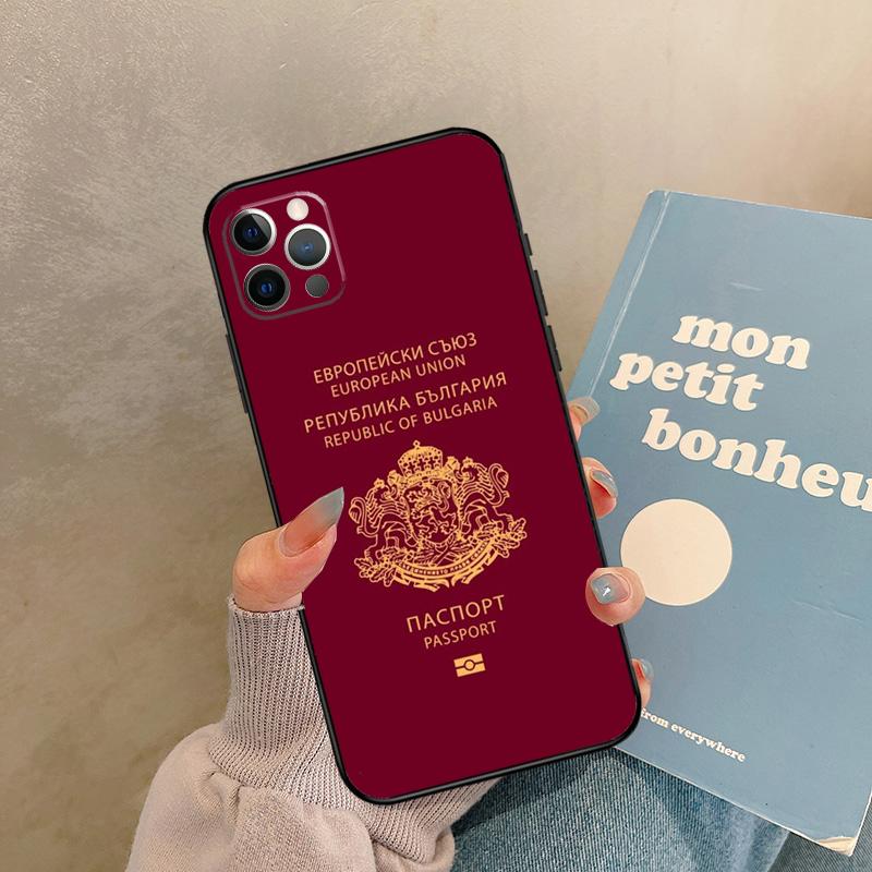 Чехол-паспорт для iPhone 17 Air 15 14 13 12 11 16 Pro Max 13 mini XR 15 16 Plus 16e с изображением флага Болгарии, задняя крышка