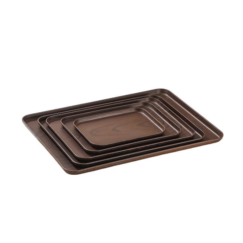 ZISIZ Очень большой прямоугольный пластиковый поднос для сервировки (2-Pack)