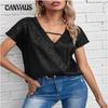 Women's Spring Fashion New V Neck Loose Top