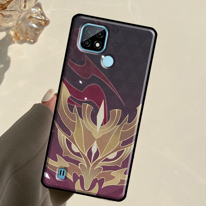 Чехол Genshin Impact Аратаки Итто для Realme C67 C75 C61 C55 C53 C51 C21Y C25S GT 6 6T 5 GT7 Pro 10 11 12 13 14 Pro Plus